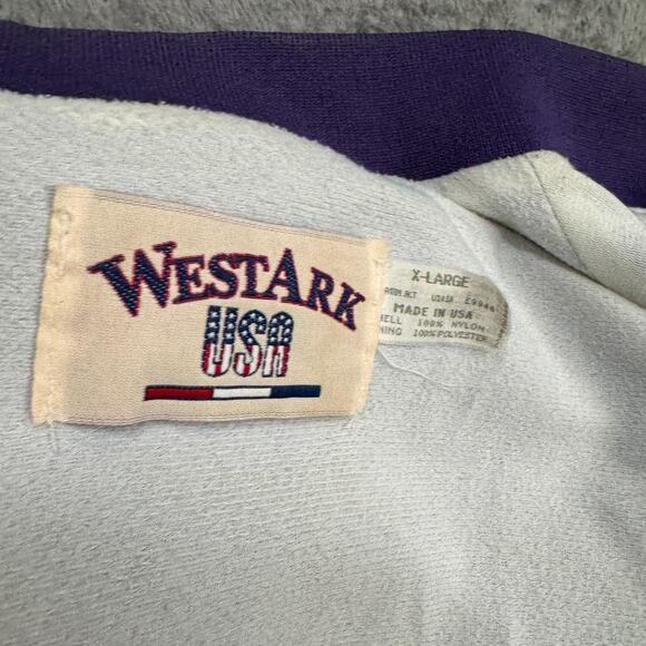 Vintage BPOE Elks Club Jacket Oregon City USA Mens XL Purple Satin Snap 90s - Picture 3 of 7
